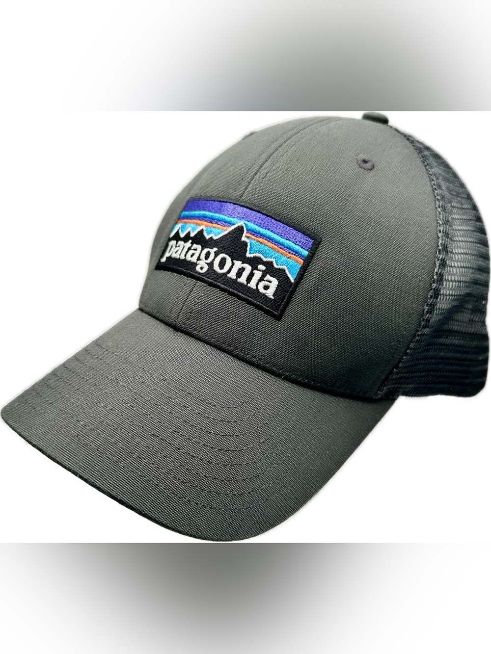 Patagonia Gray Trucker Hat Snap Back Mesh Back One Size Like New Adjustable
